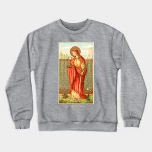 Saint Barbara Vintage Holy Card Crewneck Sweatshirt